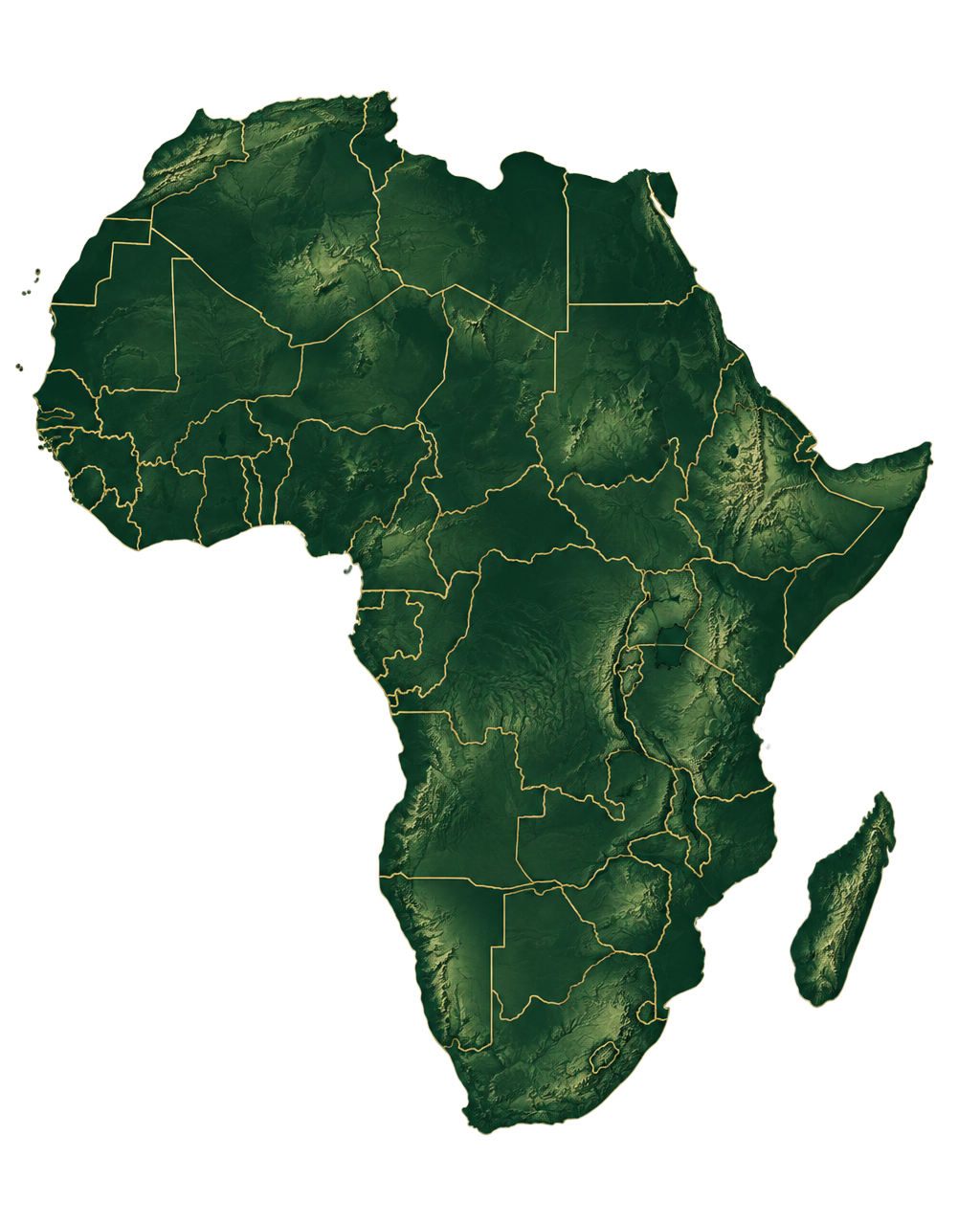 Carte institutionnelle du continent africain